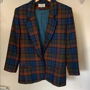 Vintage plaid blazer